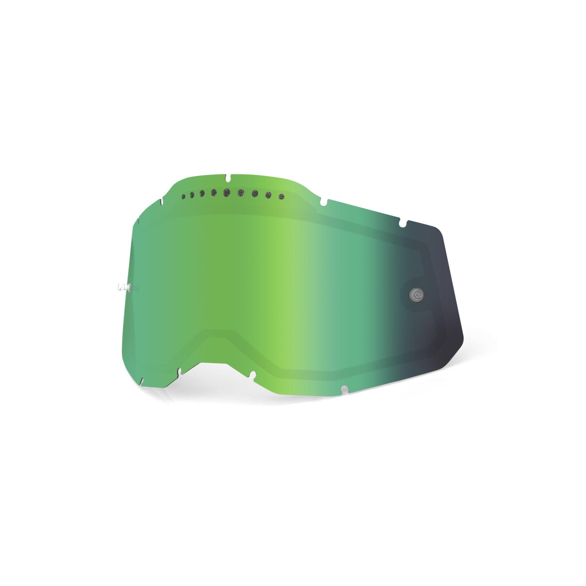 100 Percent RC2/AC2/ST2 Repl Lens - V Dual Mirr Green