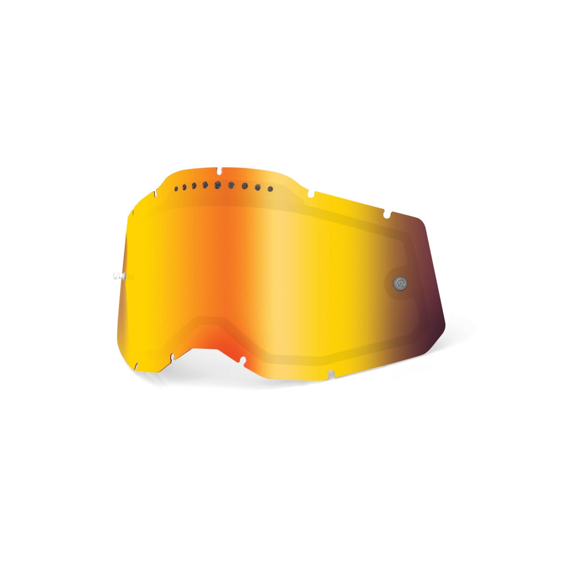 100 Percent RC2/AC2/ST2 Repl Lens - V Dual Mirr Red
