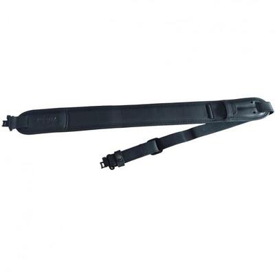 Gewehrriemen HUNTERA mit 3,5mm wirbeln, 119x7cm HDI601BL (schwarz/leder)
