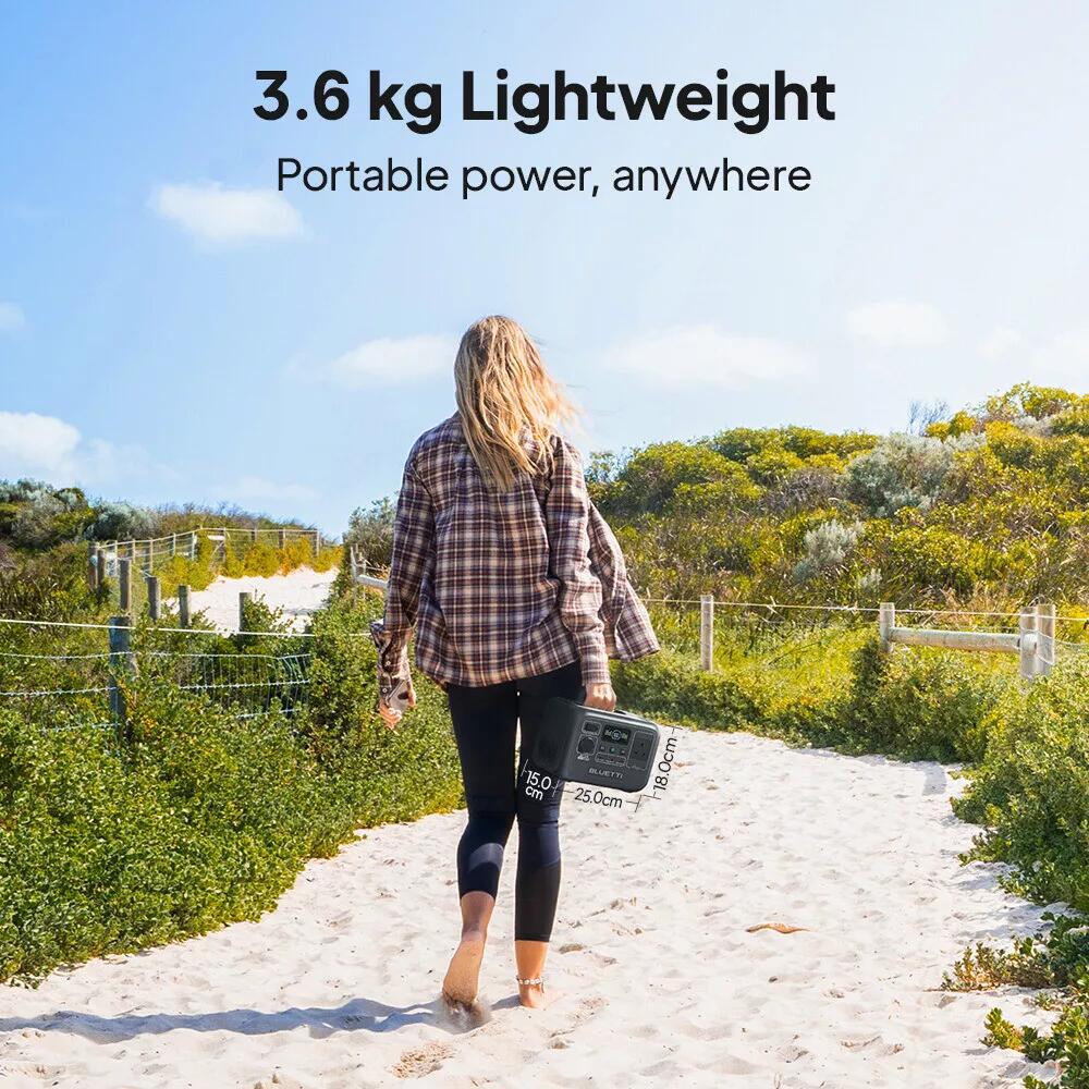 Portable Power Station BLUETTI AC2A 300W/204Wh for Outdoor Camping(90% New) 6/7