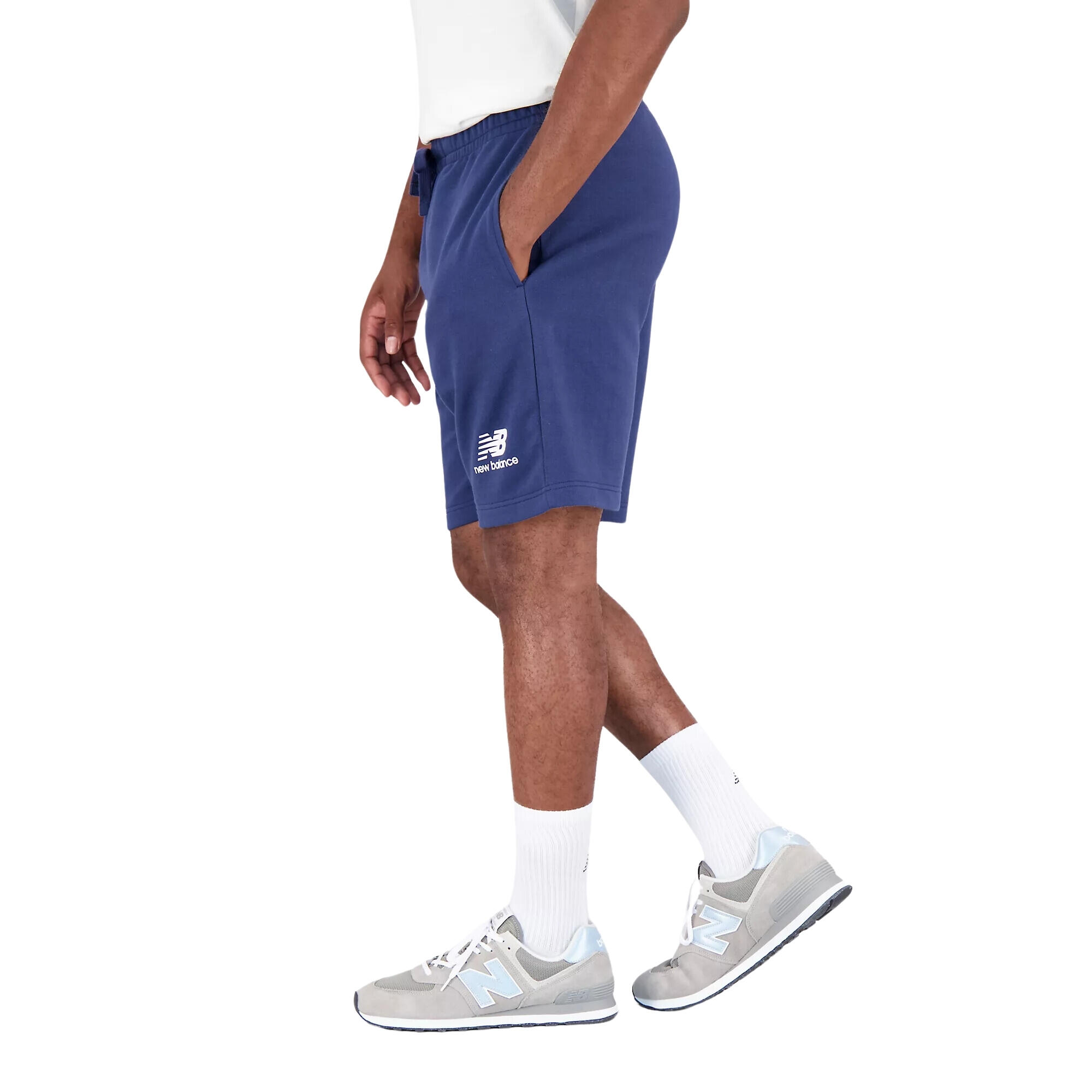 Pantalone Corto New Balance Essentials Con Logo Sovrapposto Ms31540 2/4