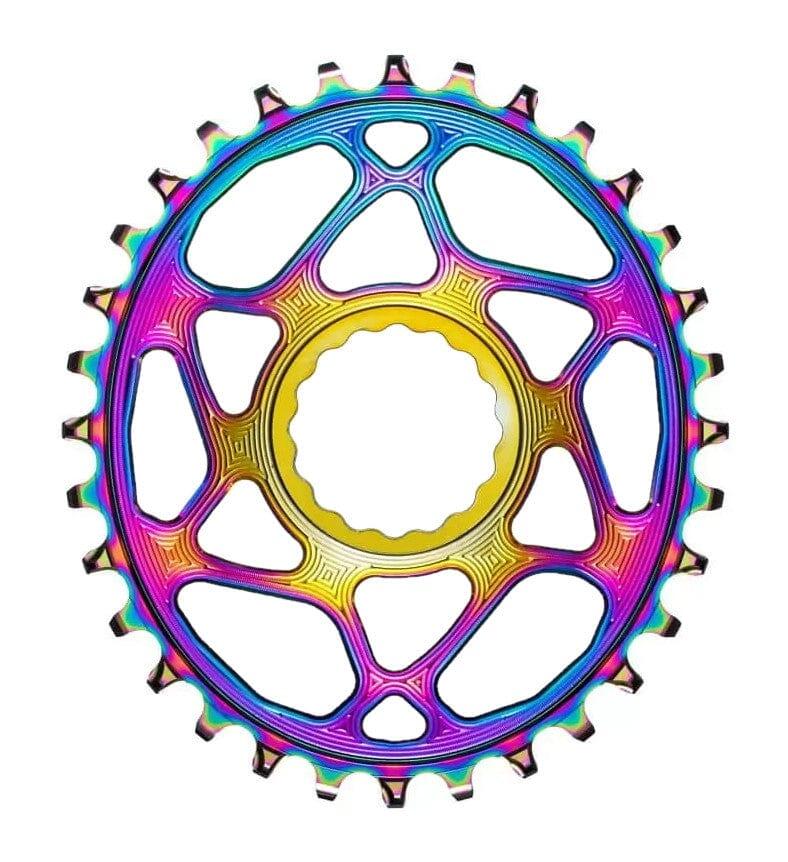 AbsoluteBlack Oval Premium Race Face Cinch 34T Chainring Rainbow