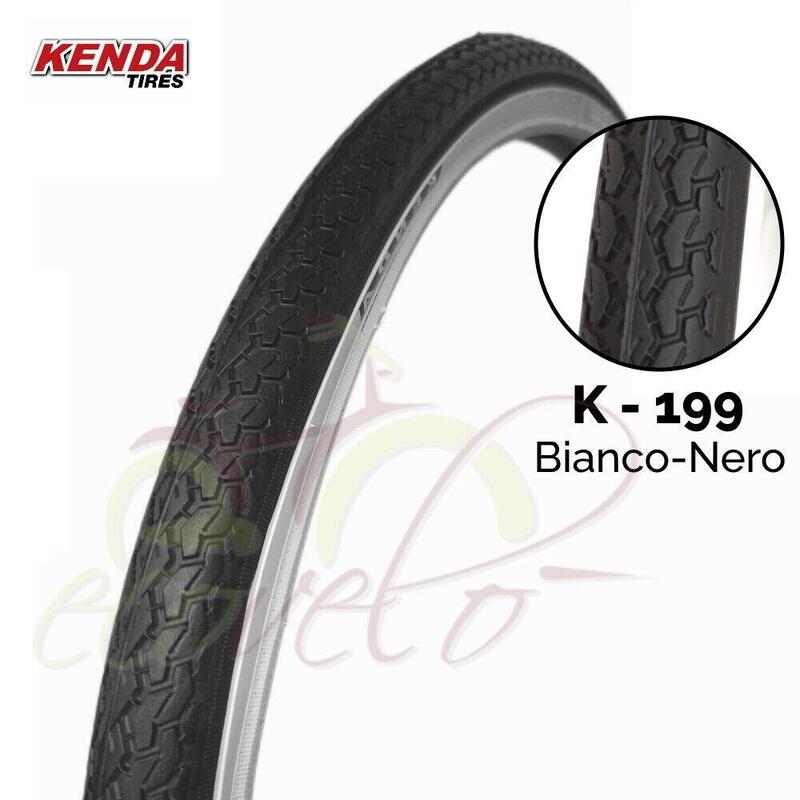 1 copertone  Kenda 26x1 3/8 + camera pneumatici bianconeri (37-590)  EV