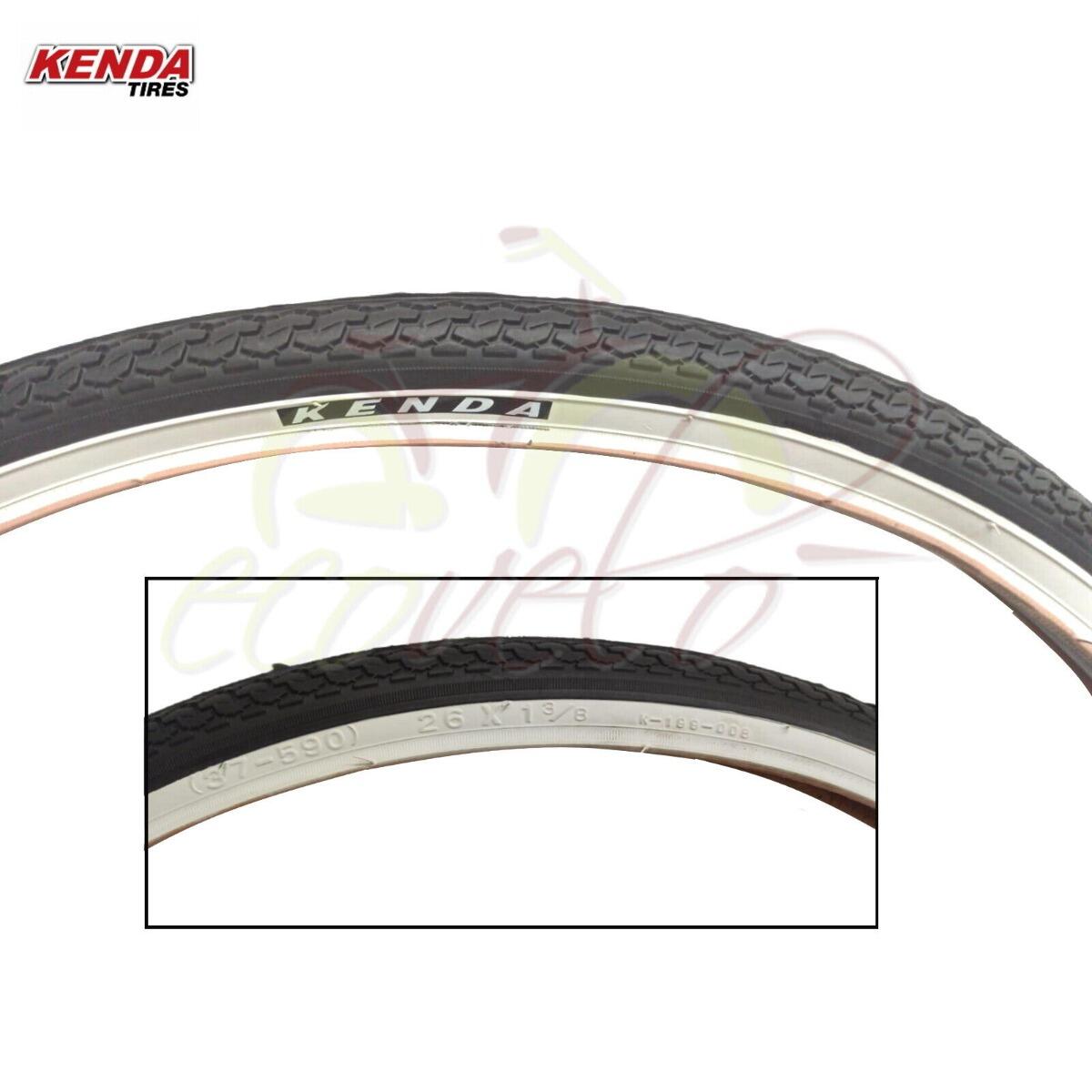 2 copertoni Kenda 26x1 3/8 (37-590) + camere, pneumatici  26 x 1 3/8 stradali EV 3/7