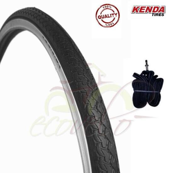 1 copertone Kenda 26x1 3/8 + camera pneumatici bianconeri (37-590) EV
