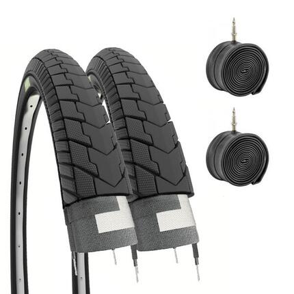 2 Reifen 24x1.75 (47-507)+Schläuche, Reifen Fahrrad 24 x 1.75 graziella EV