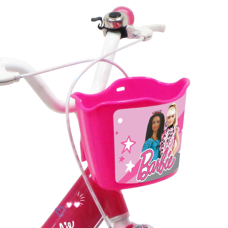 16 inch Barbie fiets met luchtbanden, poppenzitje en mandje