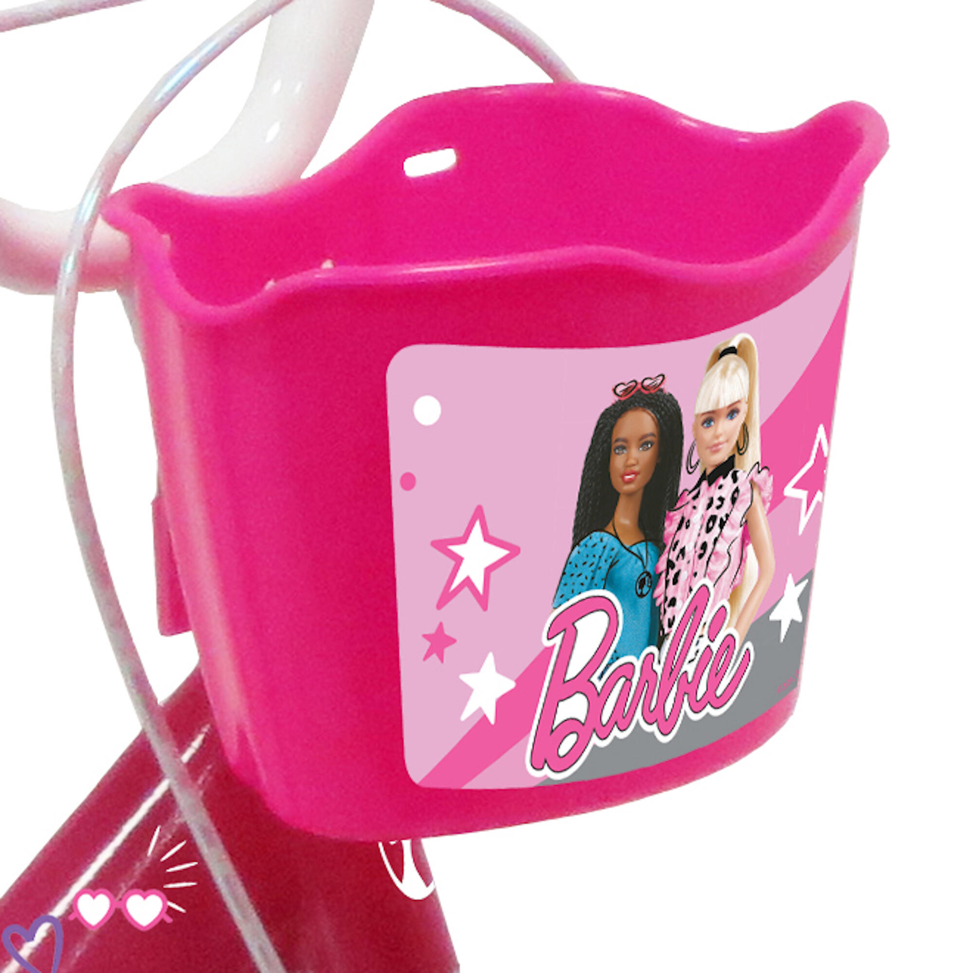 14 inch Barbie fiets met luchtbanden, poppenzitje en mandje 5/7