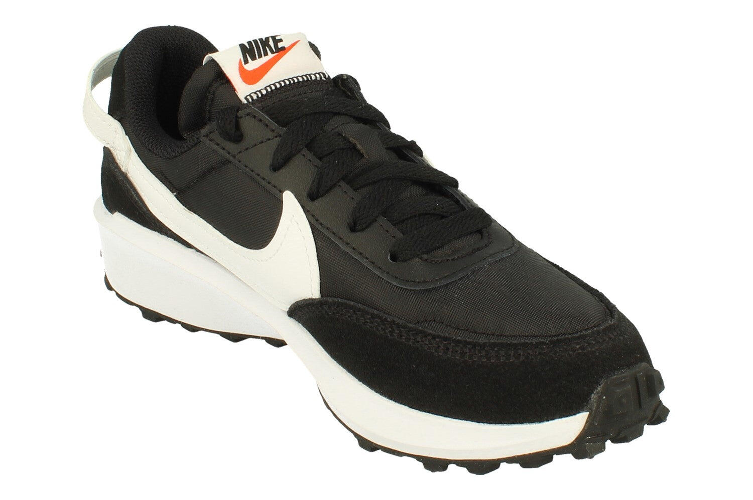 Chaussures - sport walking - femme - casual, cuir - Waffle Debut - noir/blanc 4/5