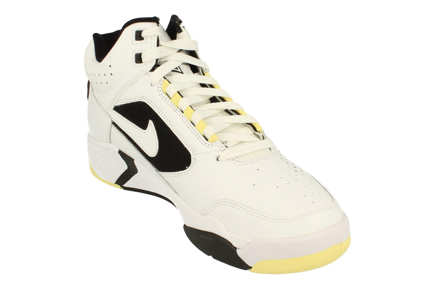 Nike Air Flight Lite Mid - Scarpe sportive mid-top da uomo bianco lemon nero 4/5