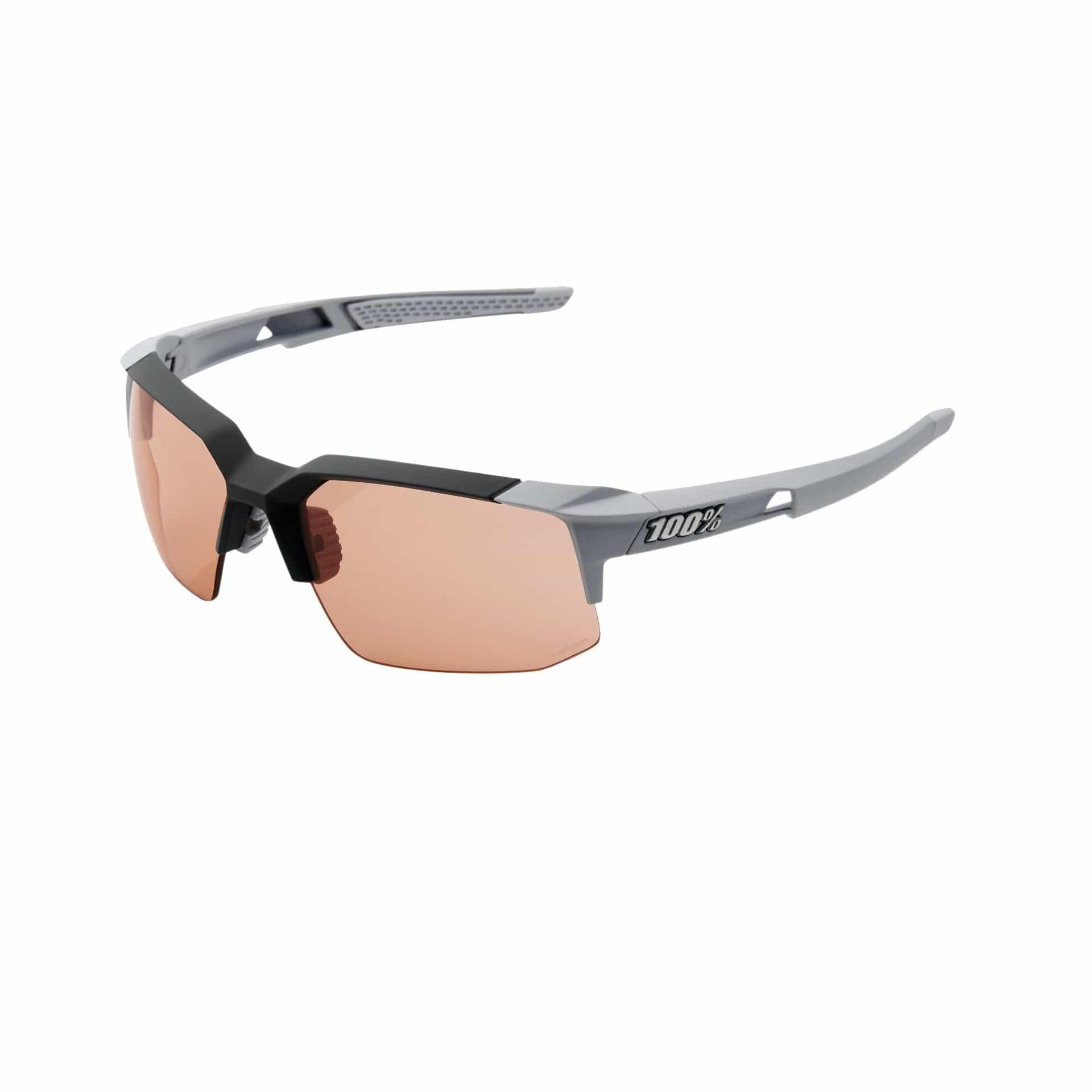 100 Percent Speedcoupe Sunglasses Soft Grey/HiPER Coral Lens