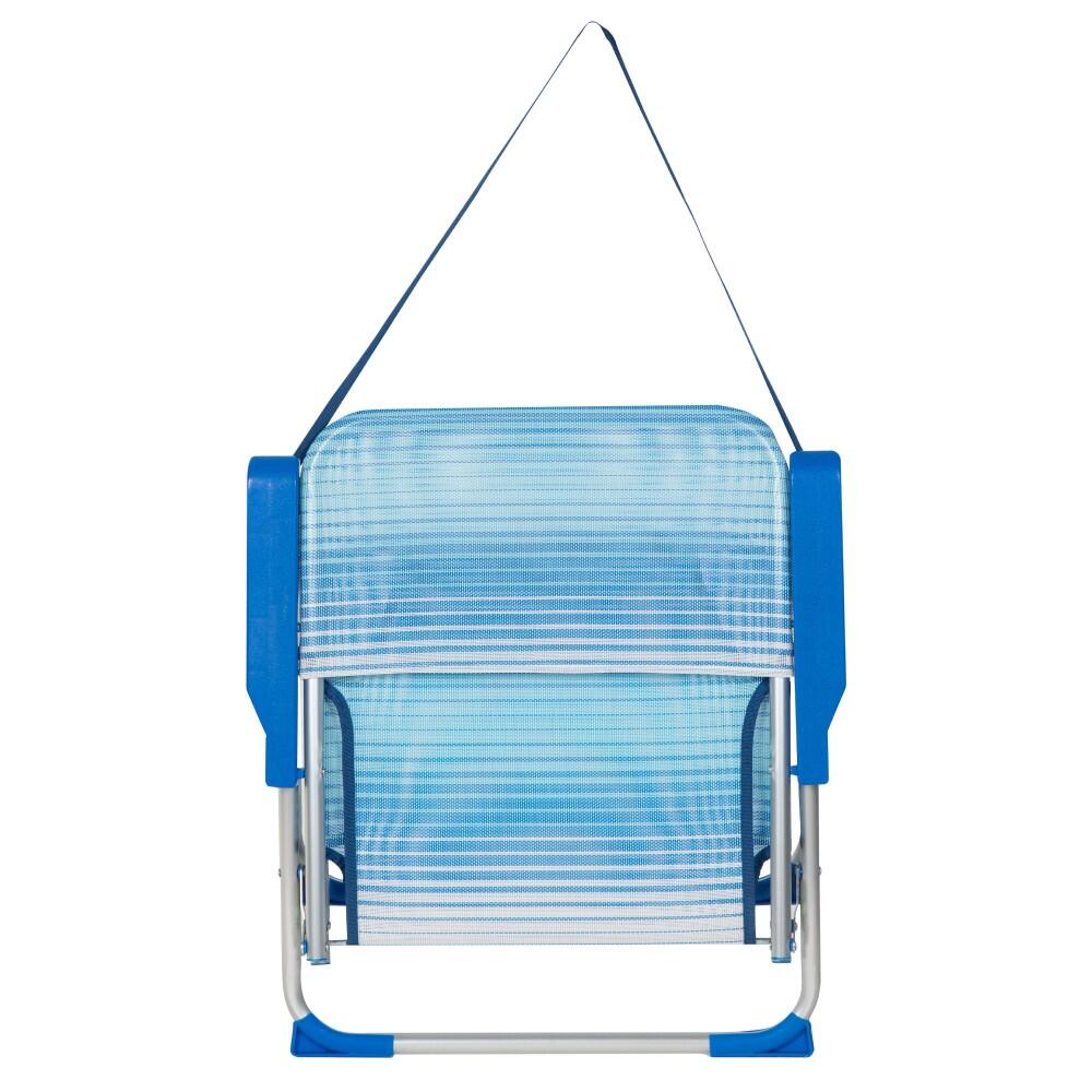 Aktive Pack de 2 chaises de plage pliantes à rayures avec embouts 7/7