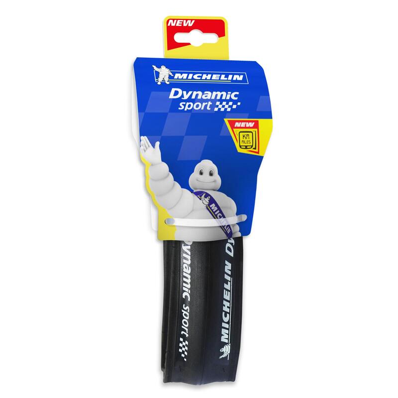Pneu Vélo De Route Michelin Dynamic Sport - 700x25 - Noir Et Blanc - Pour Jantes 29 Pouces