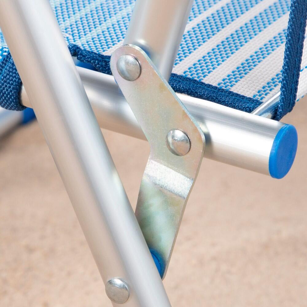 Aktive Pack de 2 chaises de plage pliantes à rayures avec embouts 6/7