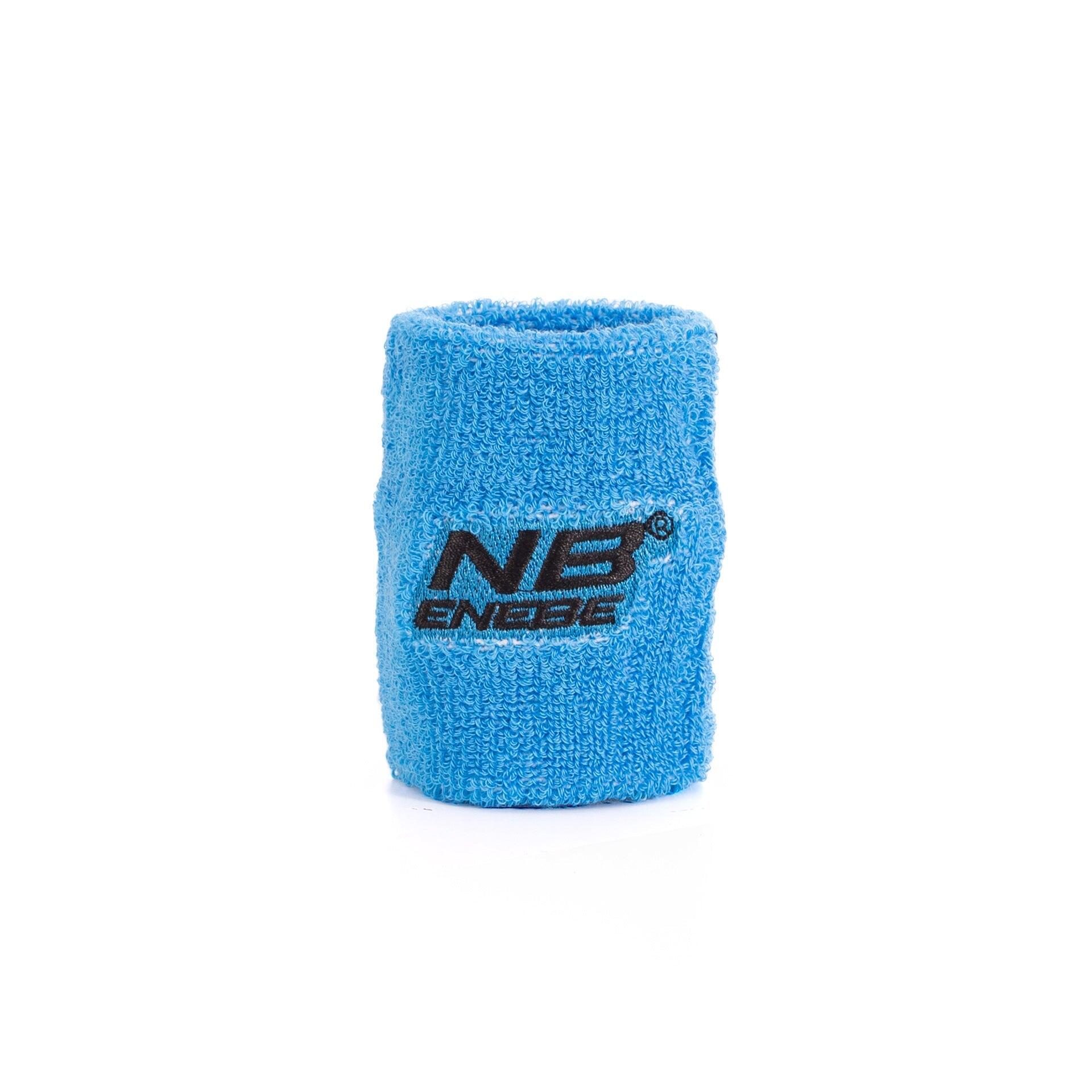 ENEBE WHITE ENEBE WRISTBAND WITH A BLACK LOGO