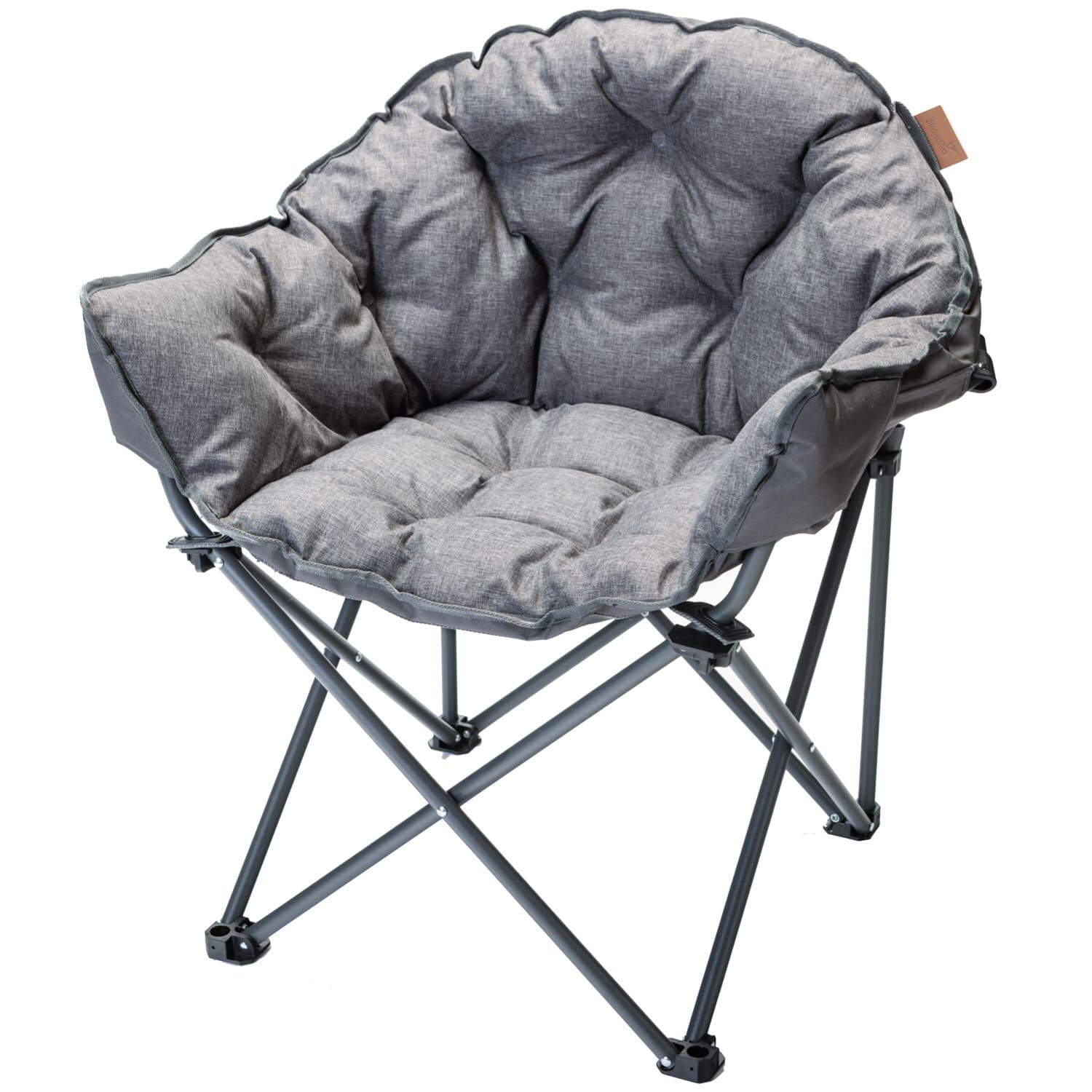 Skandika - Seconde Vie - Chaise De Camping Pliable Moonchair Premium Xl - Max 150 Kg - Chaise - Gris - Taille Unique - Decathlon