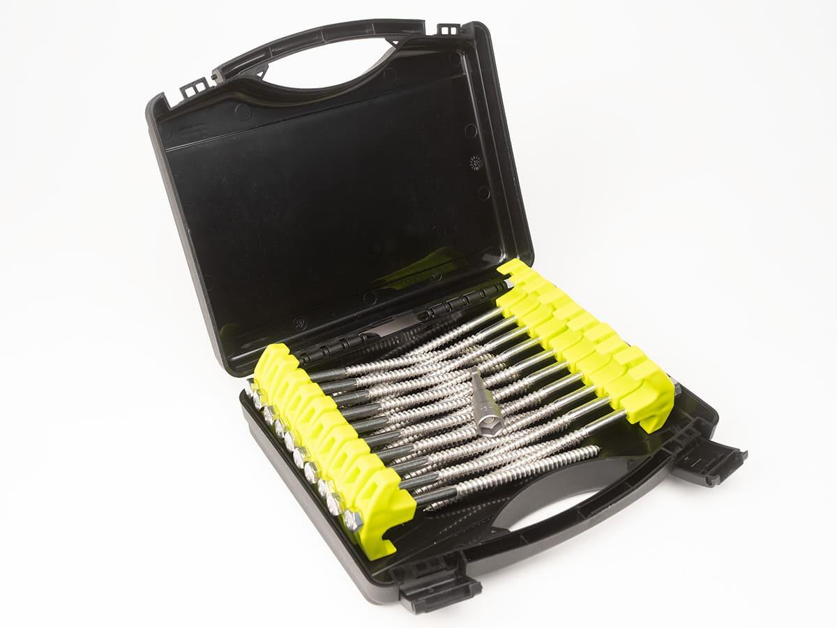 Sardines de tente - Set de 20 piquets acier inox - sols durs - Piquets à visser 5/8