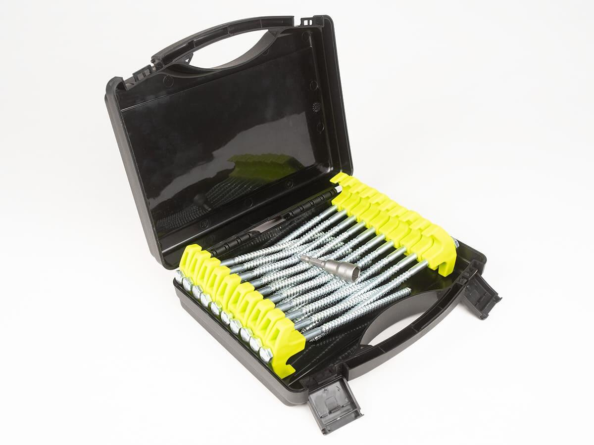 Sardines de tente - Set de 20 piquets en acier pour sols durs - Piquets à visser 5/8