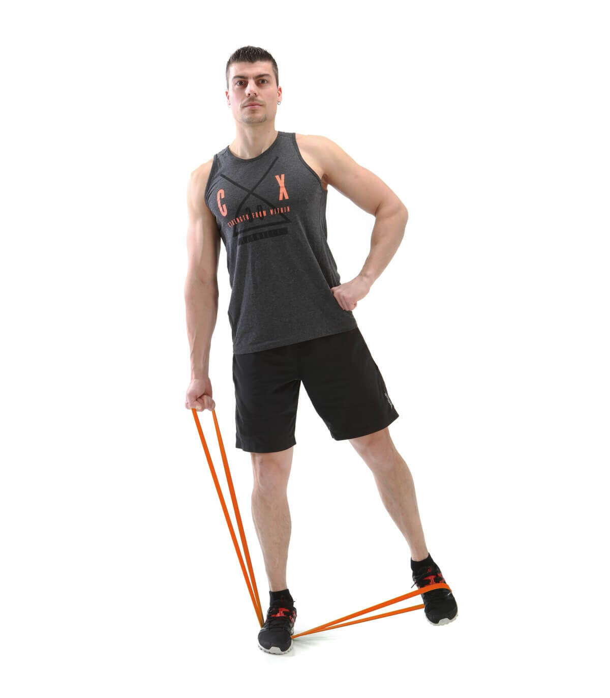 Powerband Trainings-Resistanceband Orange 103 cm 2/3