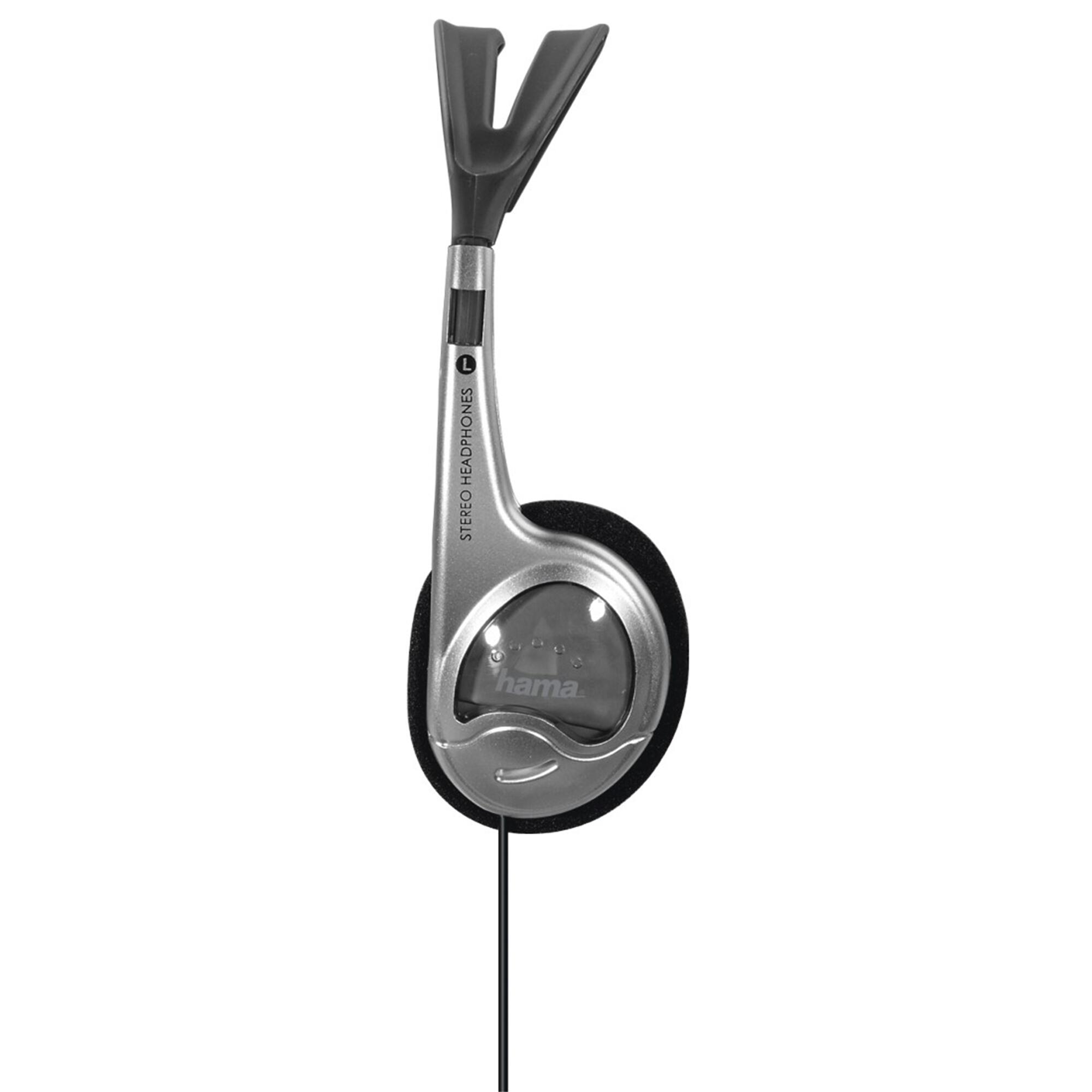 HAMA On-Ear-Stereo-Kopfhörer HK-229 Leichtkopfhörer, On-Ear, Super Bass, Silber 2/3