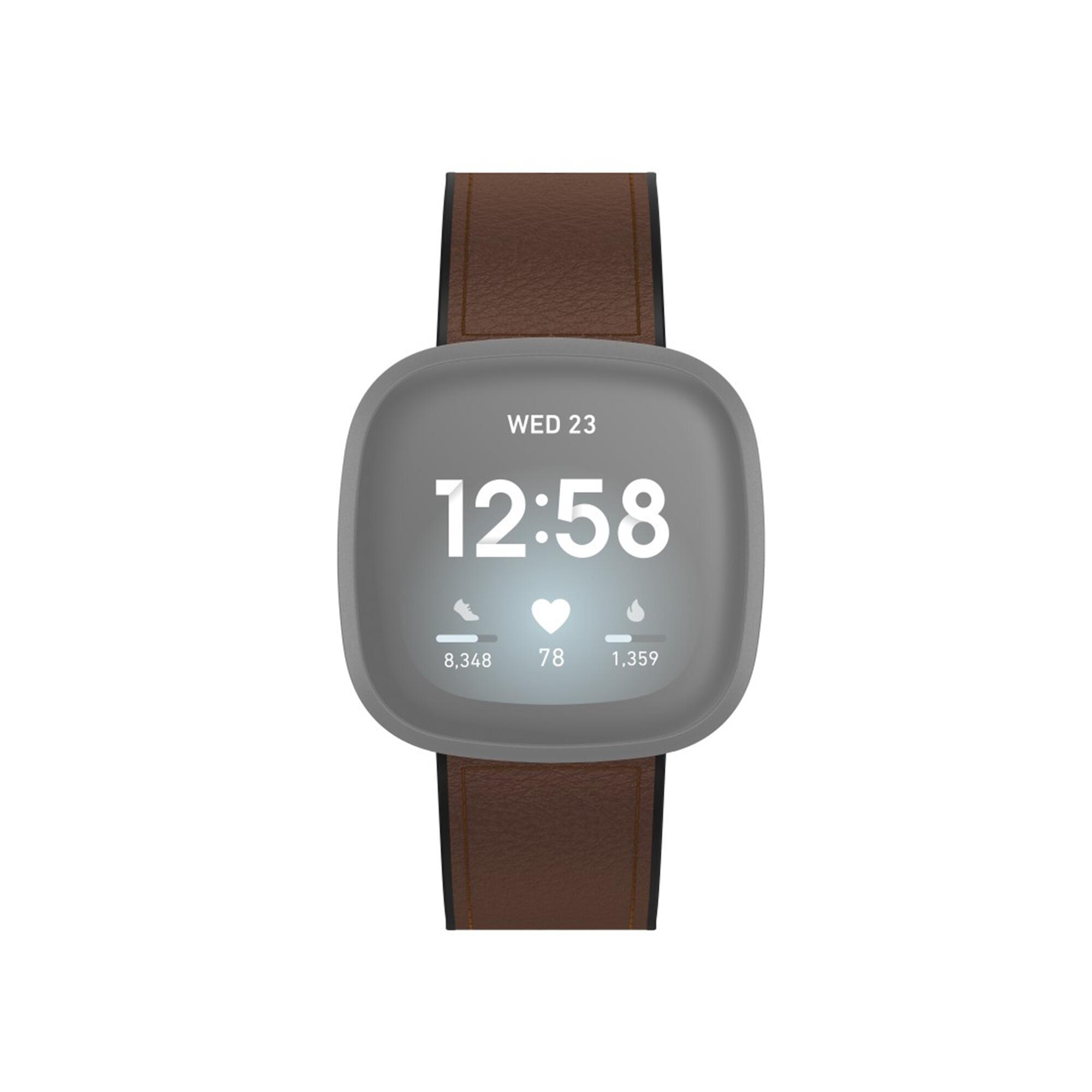 HAMA Armband für Fitbit Versa 3/Sense, in Braun 2/5