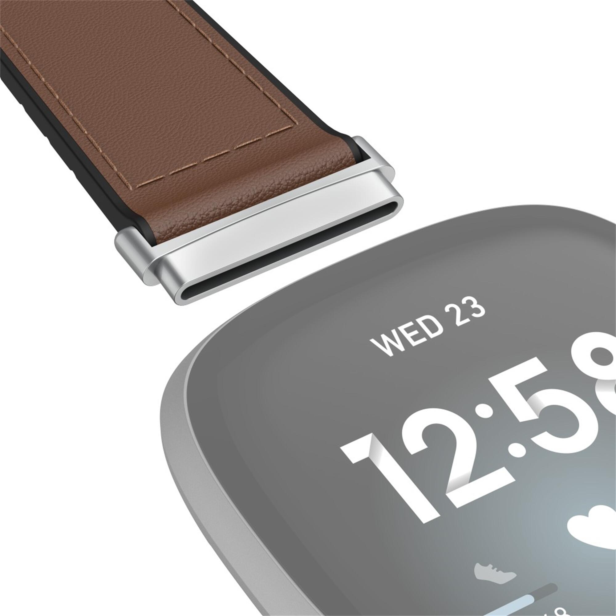 HAMA Armband für Fitbit Versa 3/Sense, in Braun 4/5