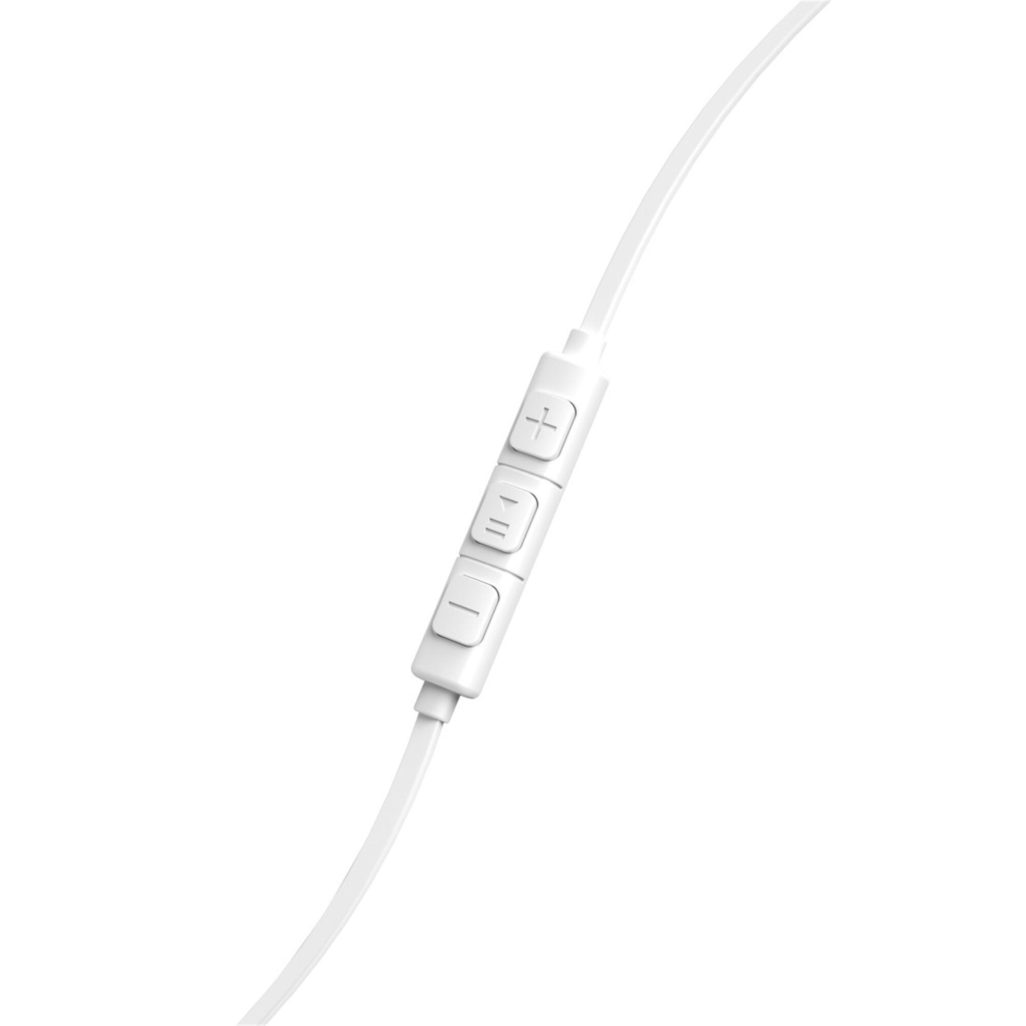 HAMA Kopfhörer "Advance", Earbuds, Mikrofon, Flachbandkabel, Weiß 5/7