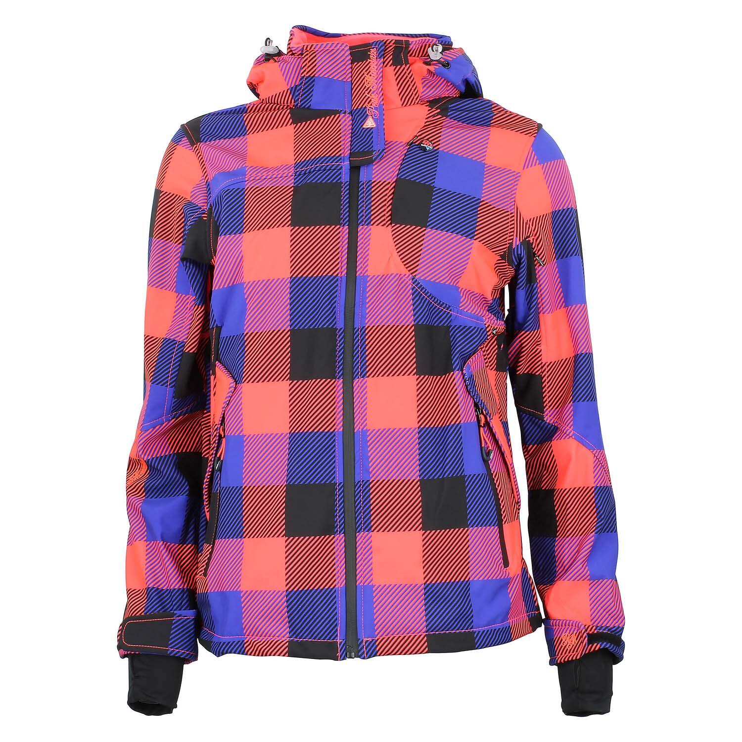 Peak Mountain - Veste Softshell Imprimé Femme Peak Mountain Aveny - Veste - Bleu|orange - 40 M - Decathlon