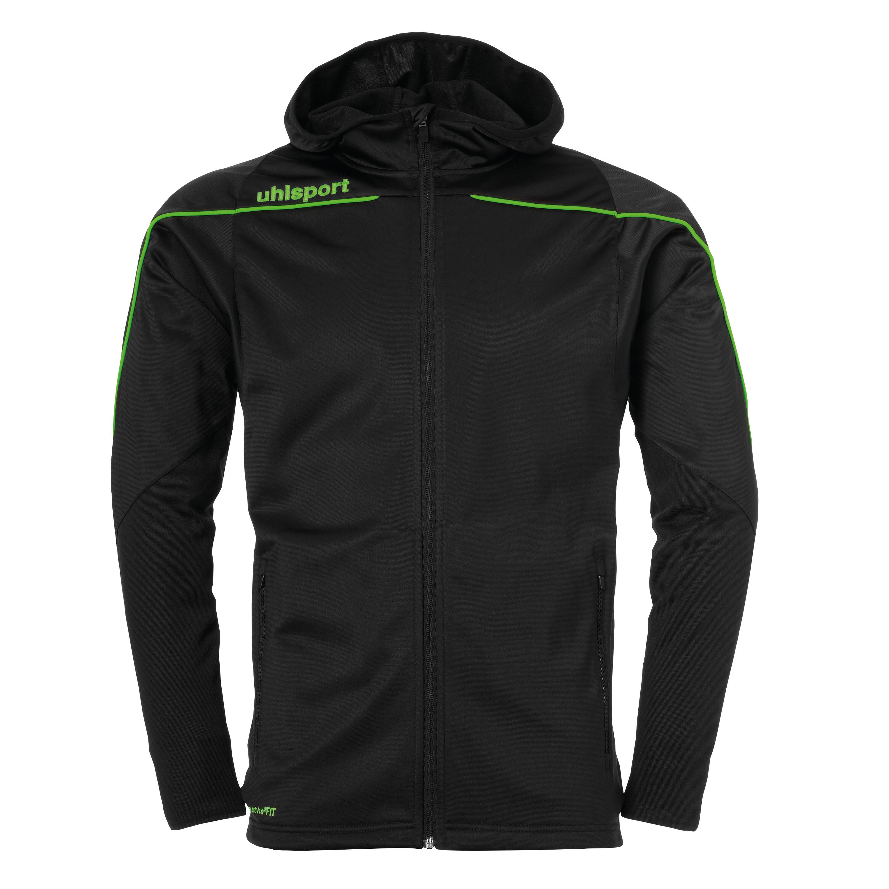 Uhlsport - Veste À Capuche Enfant Uhlsport Stream 22 - Veste - Noir|vert - 8 À 10 Ans - Decathlon