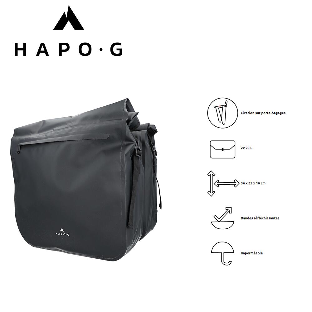 Borsa da ponte posteriore 2x20 (litri) Hapo-G Waterproof 7/7