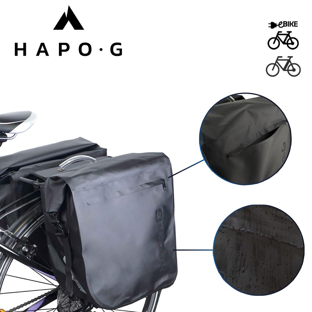 Sacoche vélo porte bagage étanche 40L Noir Vélo électrique, VTT
