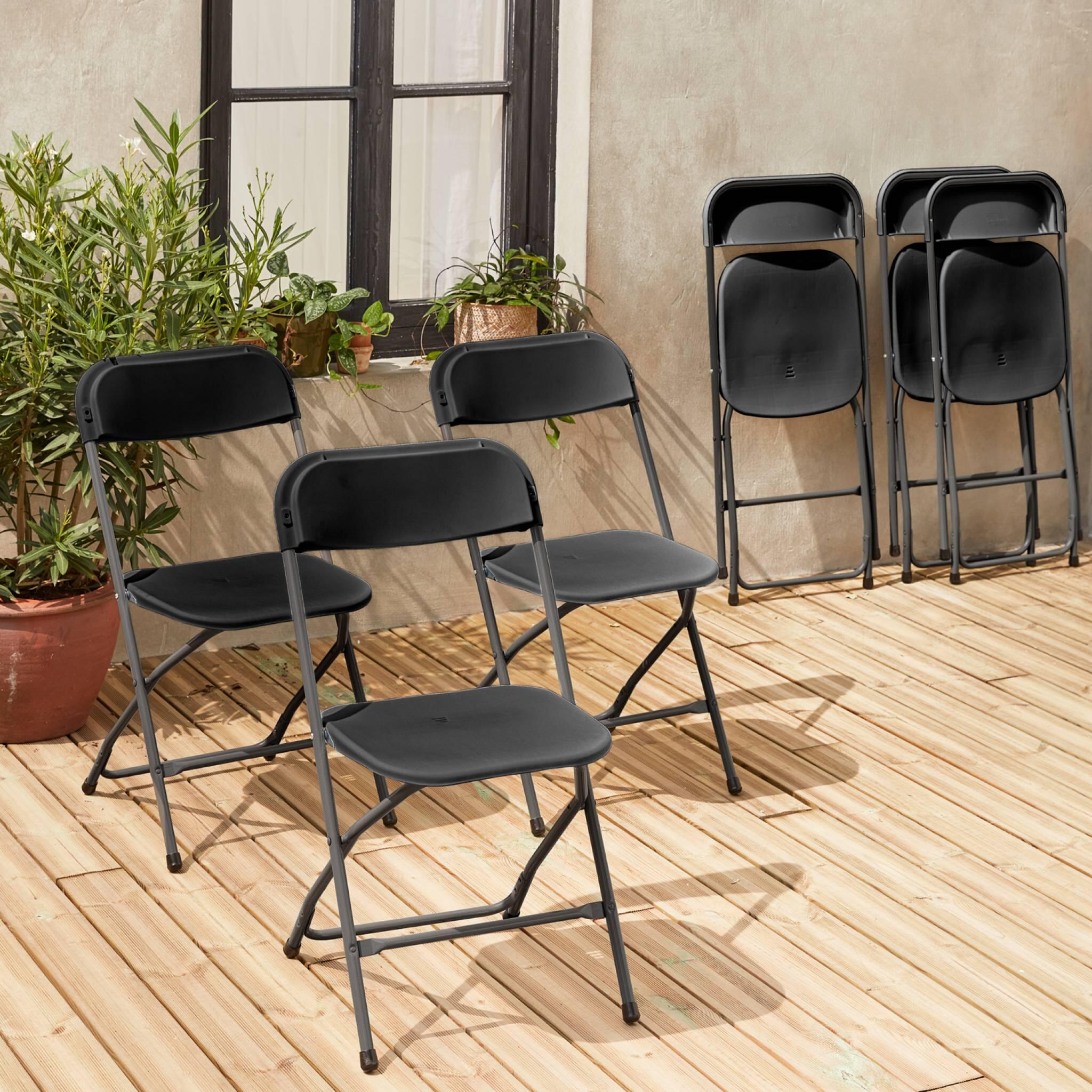 Chaises de réception pliantes gris foncé  | sweeek 5/6