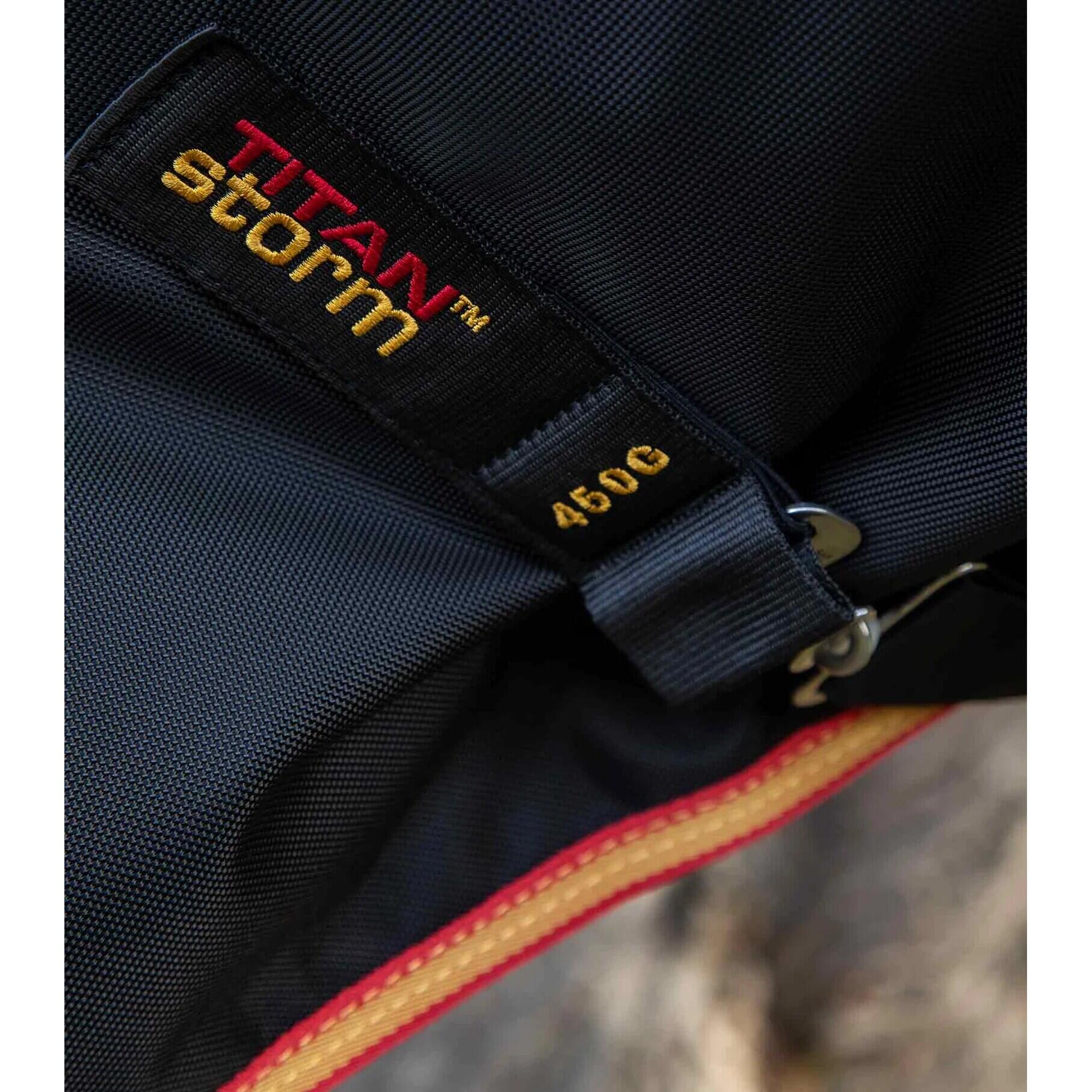 Couverture d'extérieur pour cheval avec couvre cou Premier Equine Titan Storm 45 5/5