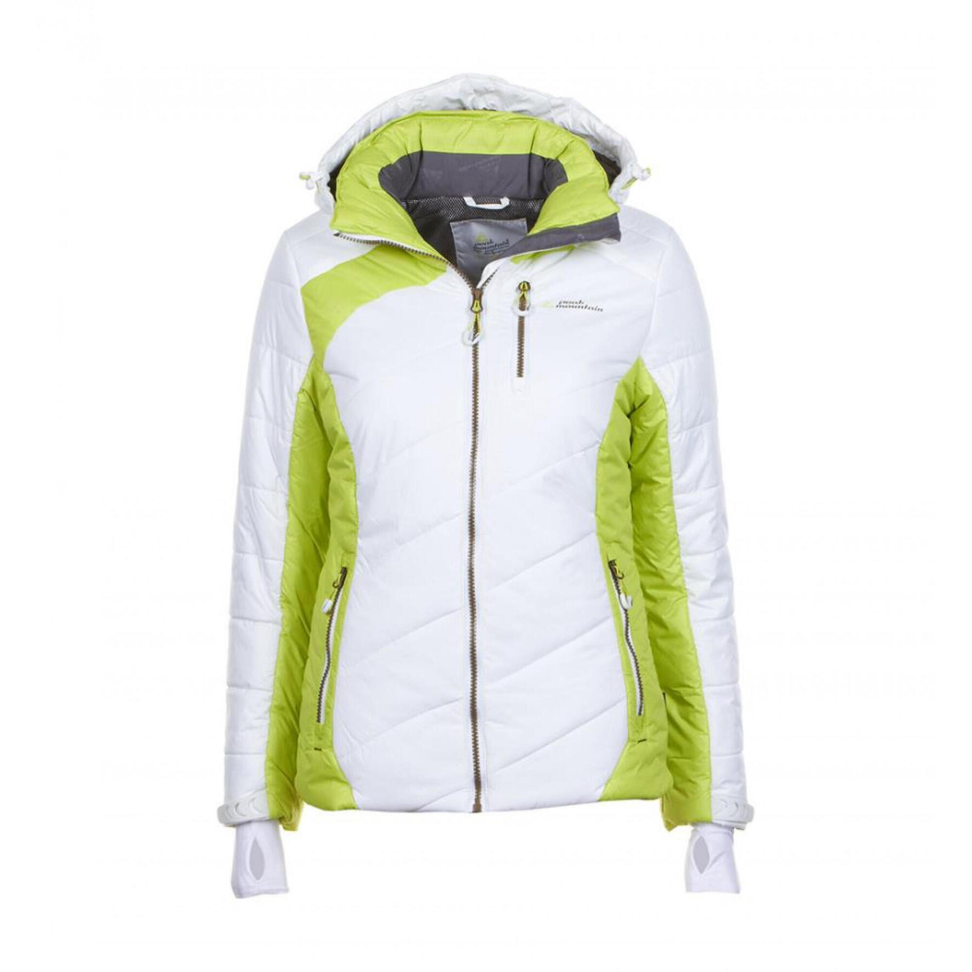 Peak Mountain - Veste De Ski Femme Peak Mountain Acilorg - Veste - Blanc|jaune - 42 M/l - Decathlon
