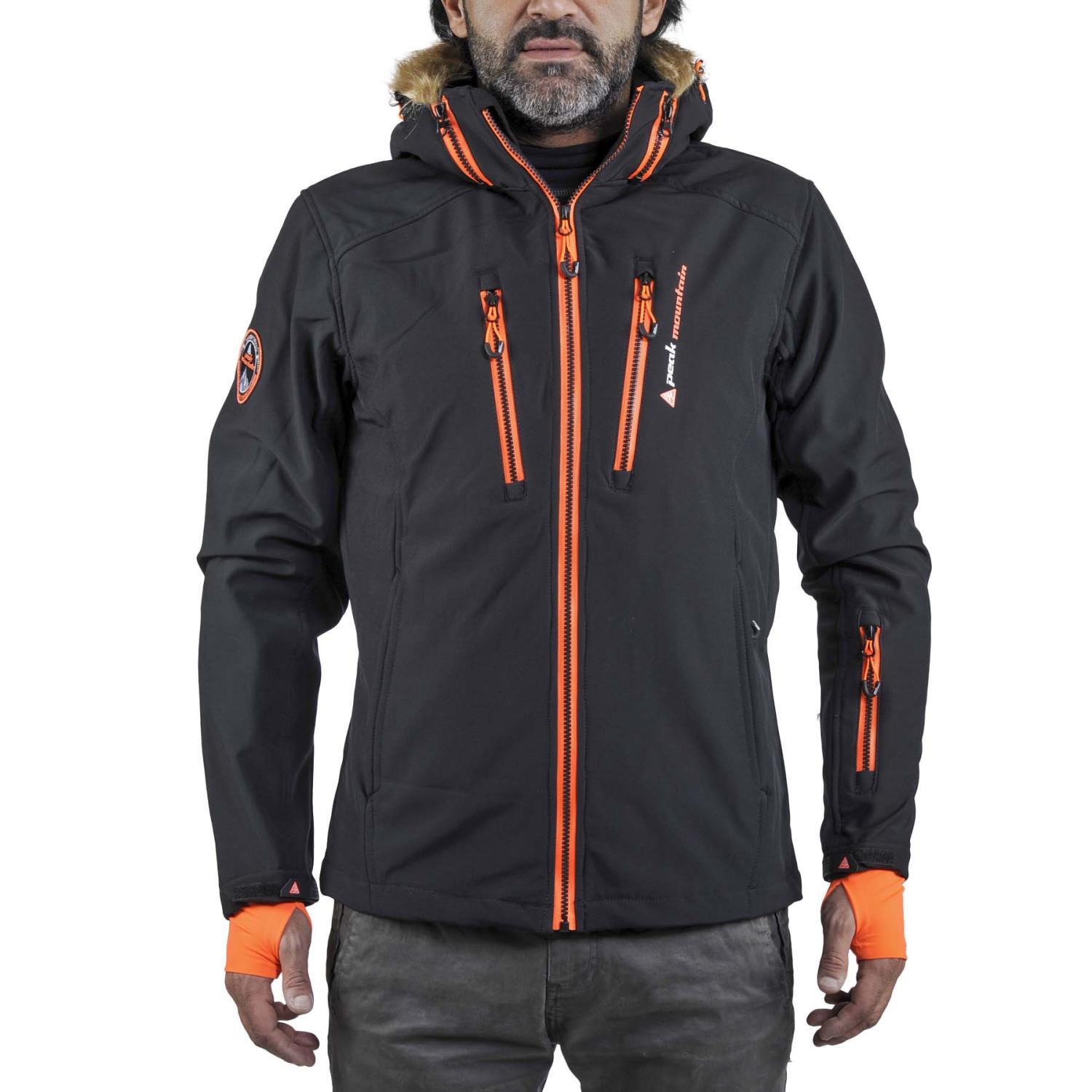 Peak Mountain - Veste Softshell Avec Fausse Fourrure Peak Mountain Casada - Veste - Noir - 42 M/l - Decathlon
