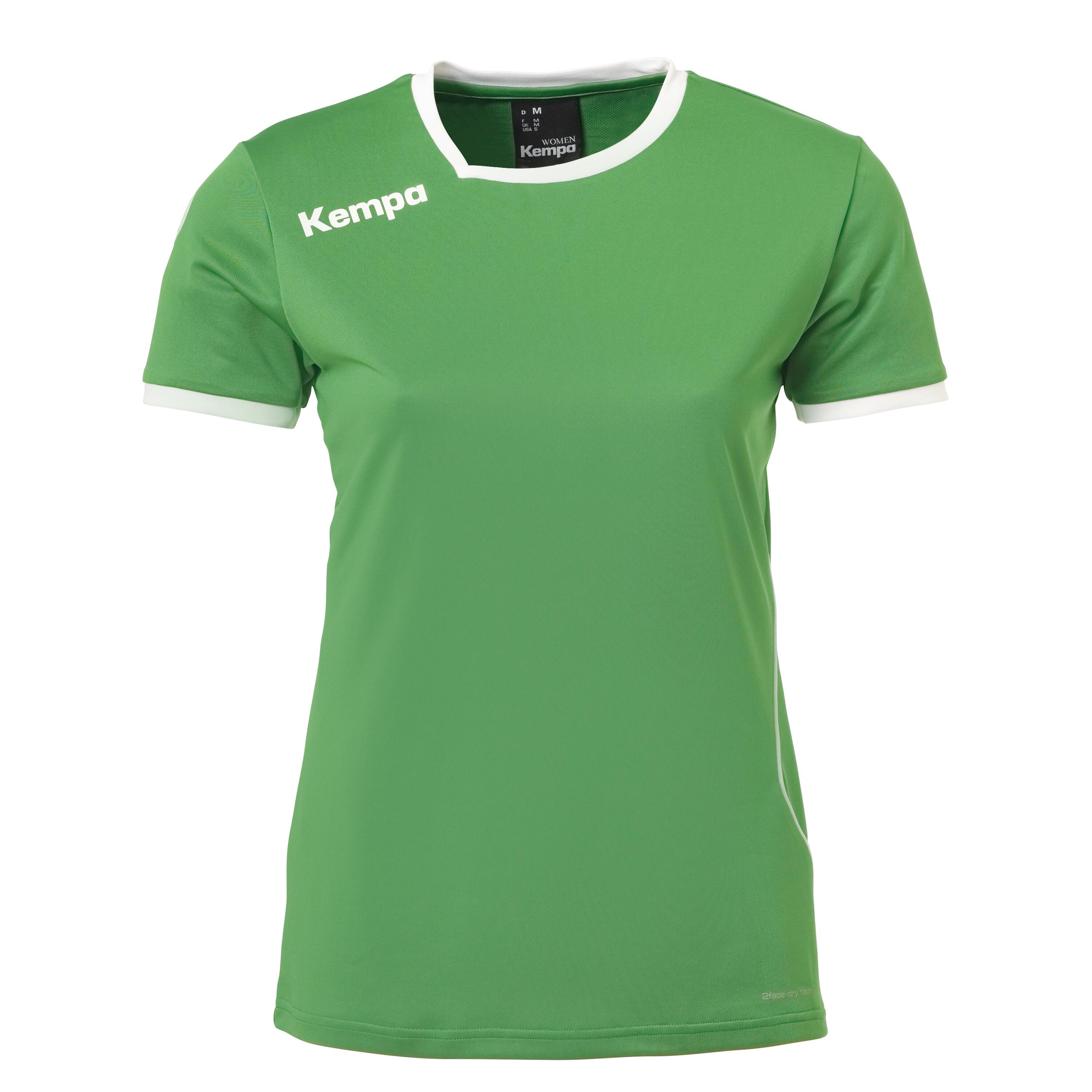 Kempa - Maillot Femme Kempa Curve - T-shirt Manches Courtes - Blanc|vert - 52 2xl - Decathlon