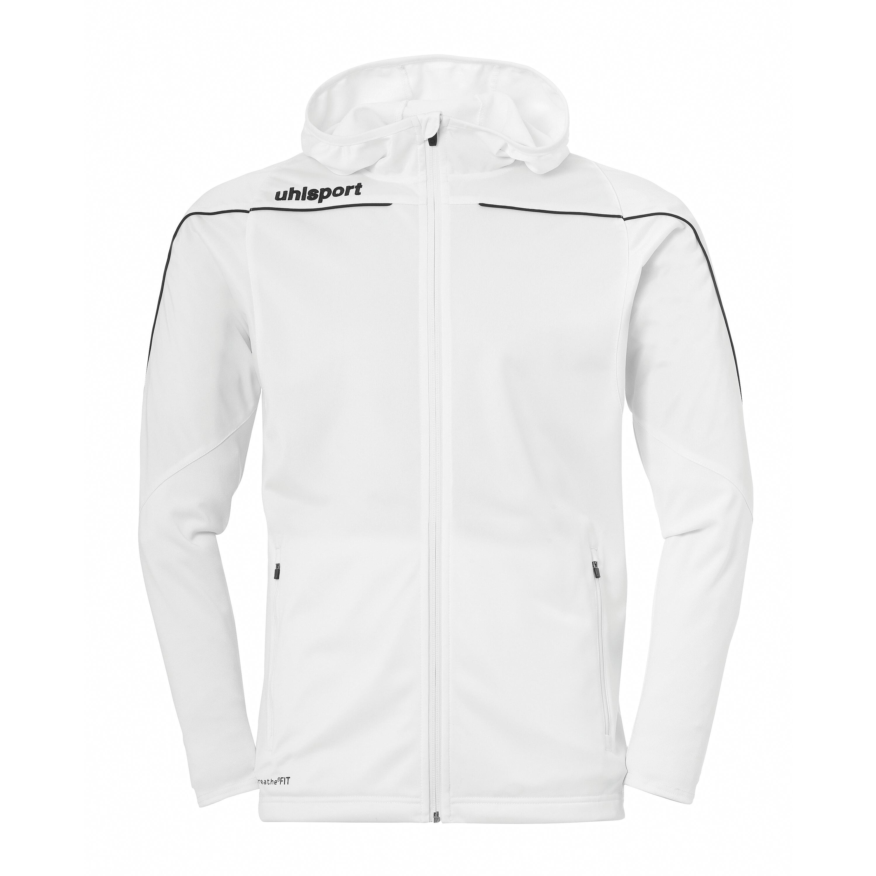 Uhlsport - Veste À Capuche Enfant Uhlsport Stream 22 - Veste - Blanc|noir - 12 À 14 Ans - Decathlon