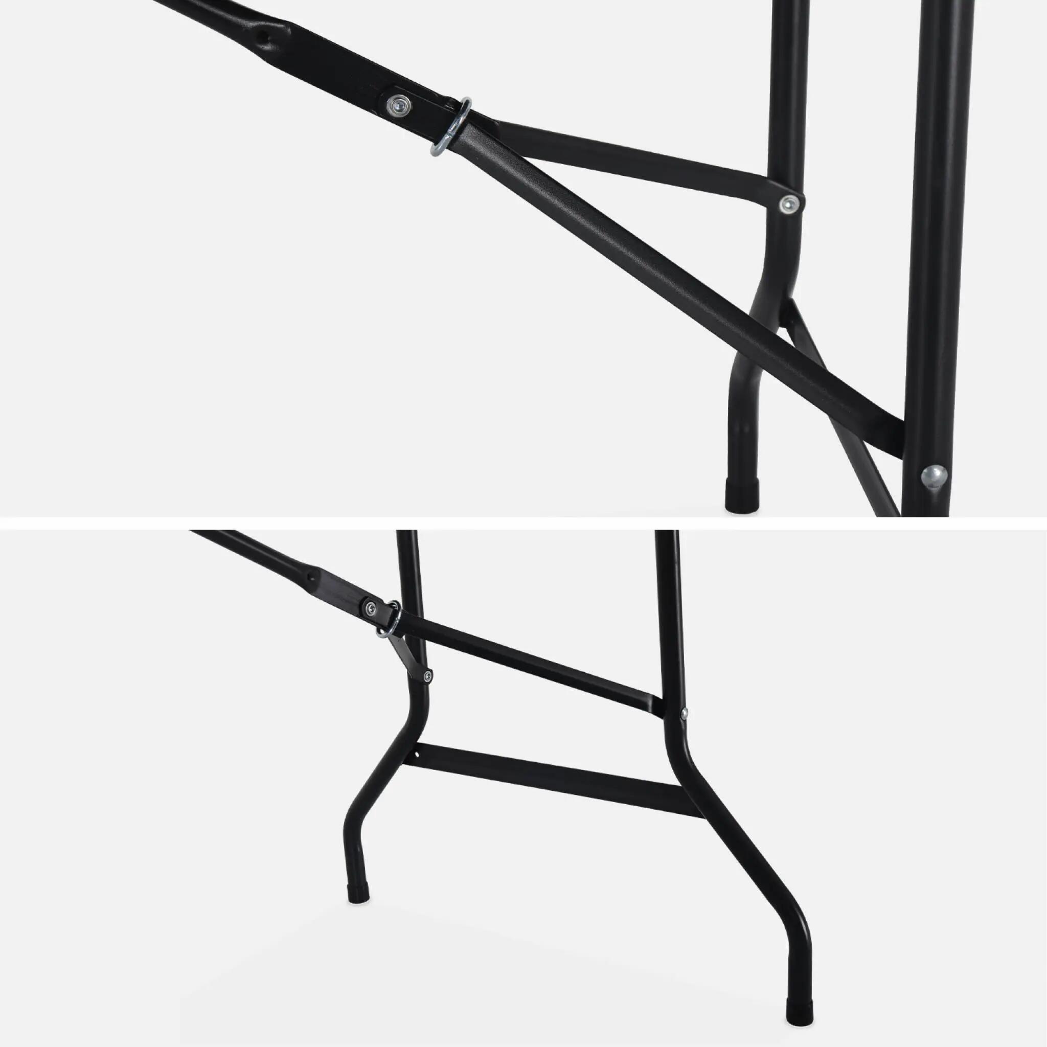 2er-Set klappbare Partytische aus Kunststoff Dunkelgrau 180 cm Fiesta 7/9