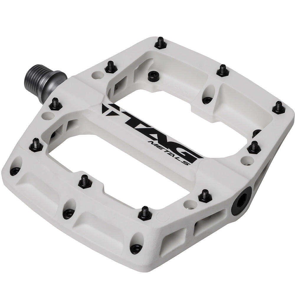 TAG METALS Tag Metals T3 Nylon Flat Pedals - White