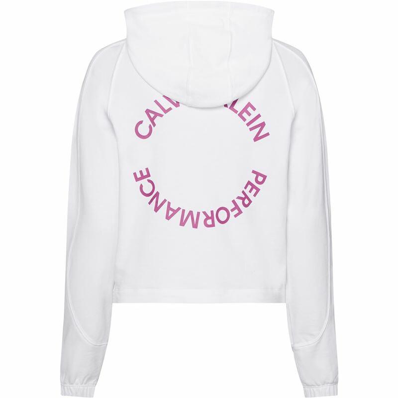 Sudadera con Capucha Mujer Calvin Klein Performance Blanco