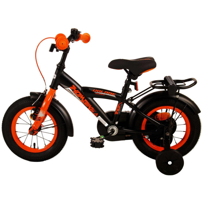 Volare Thombike Kinderfiets - Jongens - 12 inch - Zwart Oranje