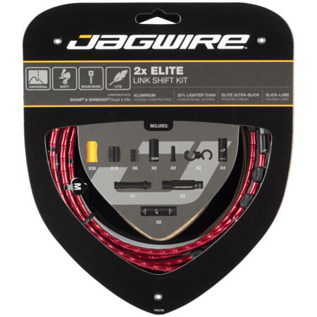 Kit Câbles et Gaines pour Dérailleurs Jagwire 2x Elite Link Shift Kit Noir 6/7