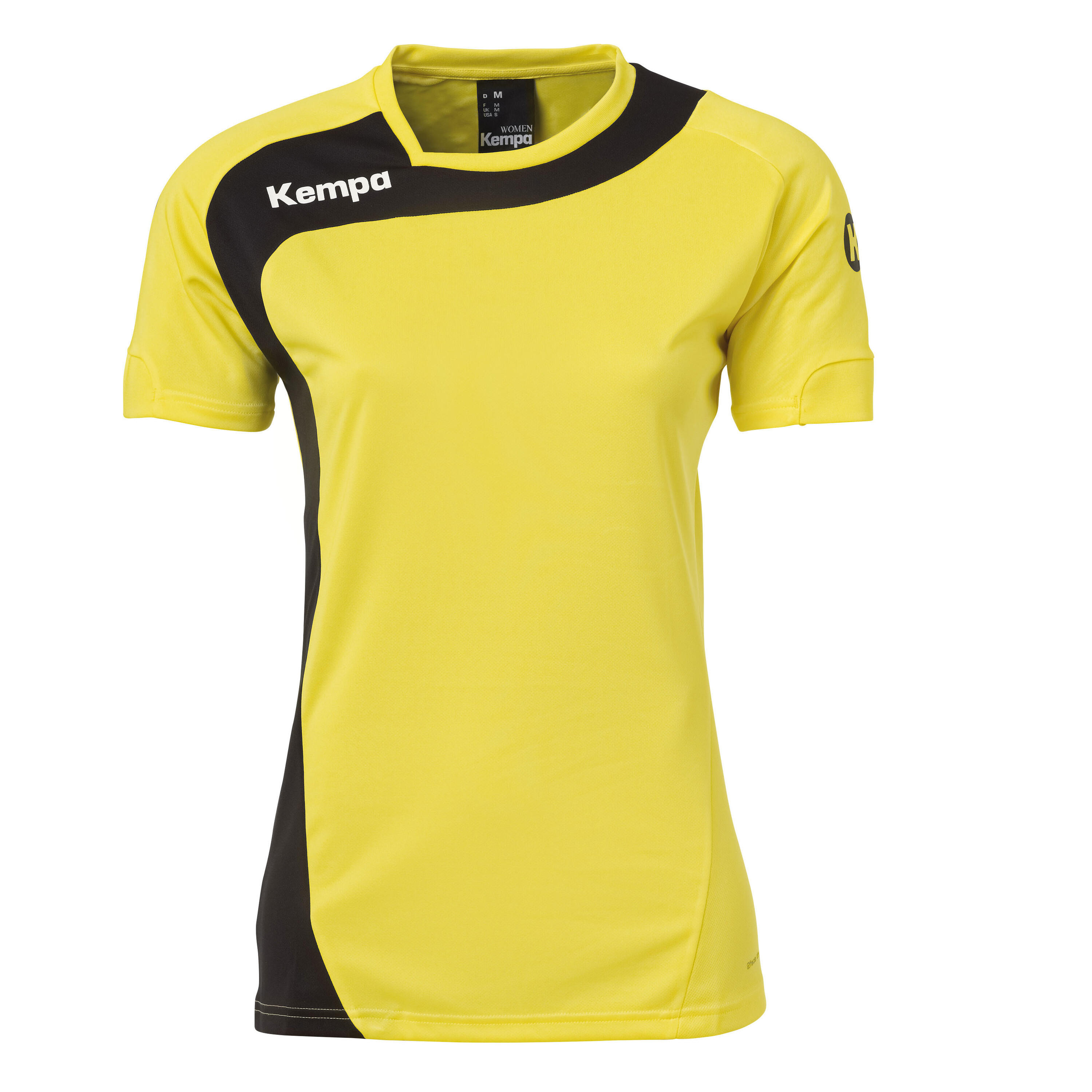 Kempa - Maillot Femme Kempa Peak - T-shirt Manches Courtes - Jaune|noir - 48 Xl - Decathlon