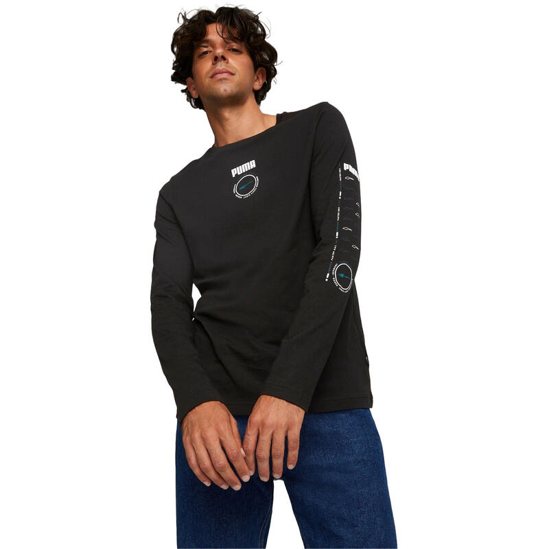 Chemisier Puma RadCal Longsleeve Graphic Tee, Noir, Hommes