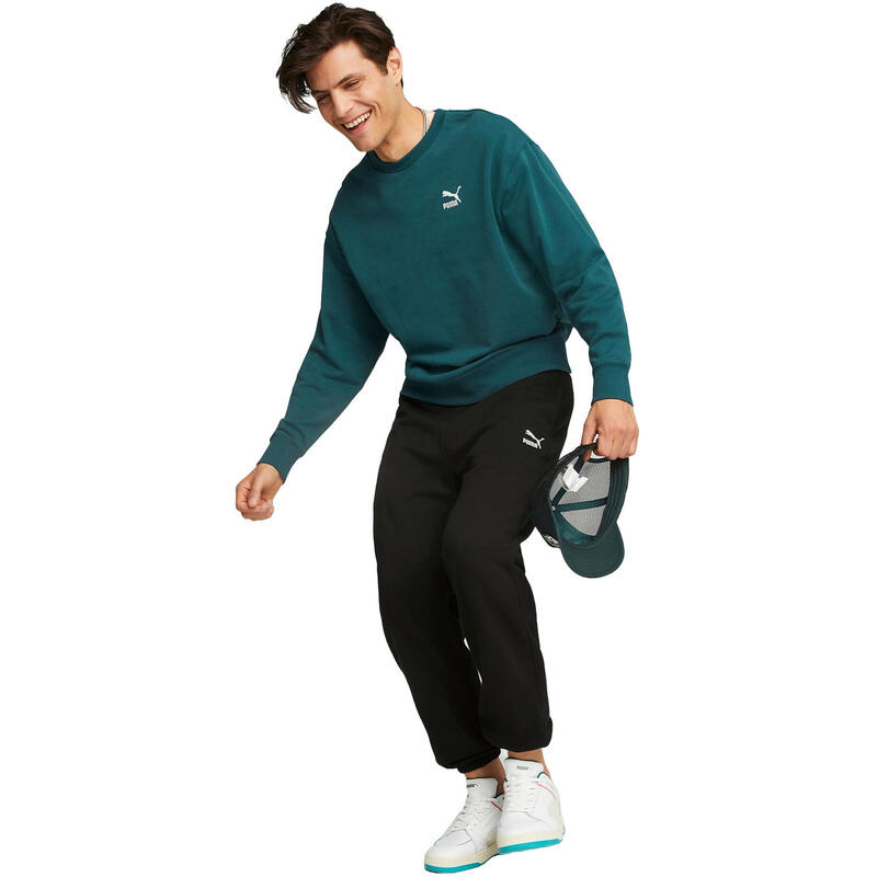 Chemisier Puma Classics Relaxed Crewneck Sweatshirt, Vert, Hommes