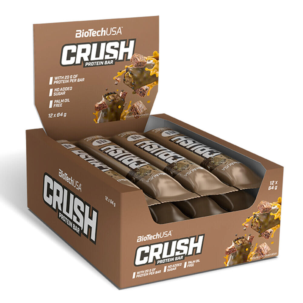 BIOTECHUSA Eiwitrepen - Crush Reep Blik (12x64g) - Brownie