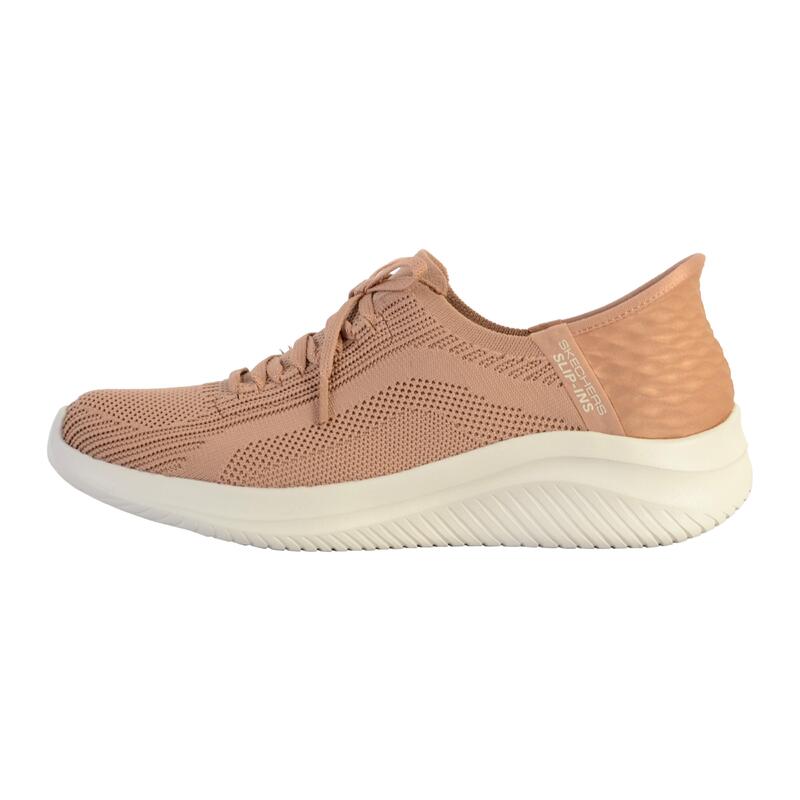 Zapatillas Deportivas Caminar Mujer Skechers 149710_TAN Rosas sin Cordones