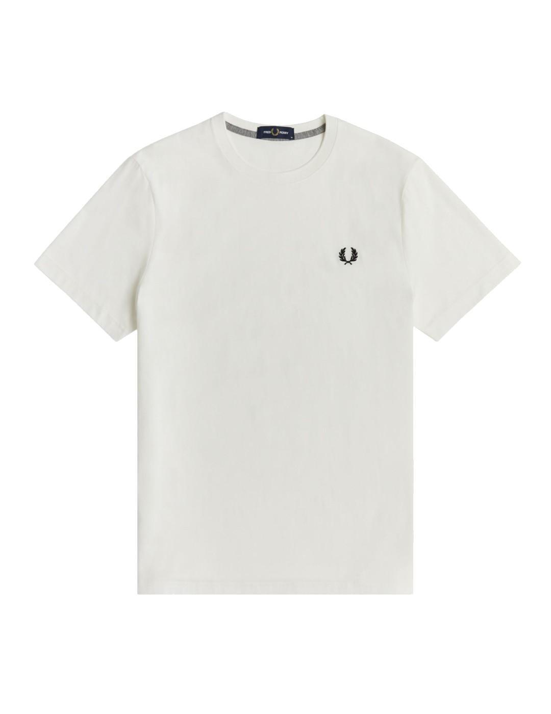 FRED PERRY Crew Neck T-Shirt Snow White