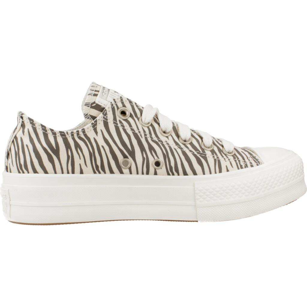 Chaussures Femmes Converse Compensées Ctas Lift Ox Blanc 4/5