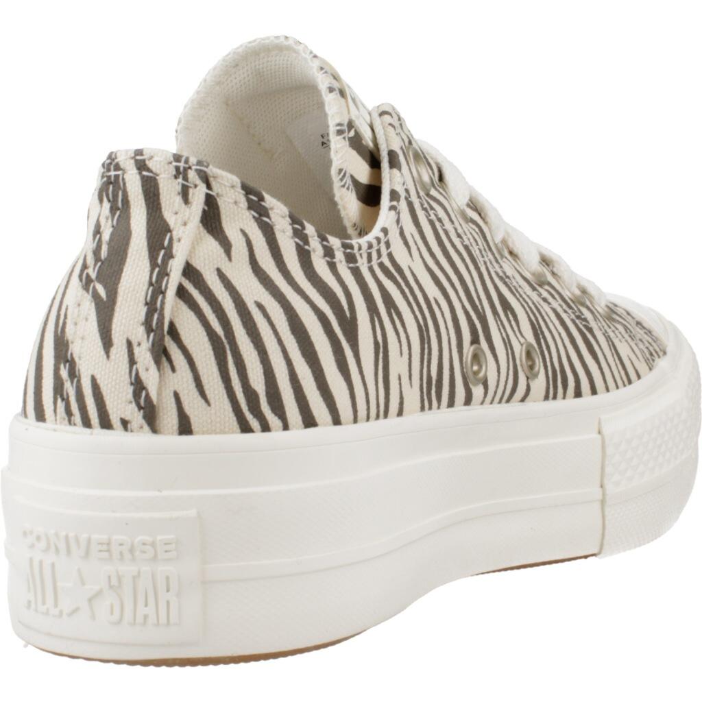 Chaussures Femmes Converse Compensées Ctas Lift Ox Blanc 3/5